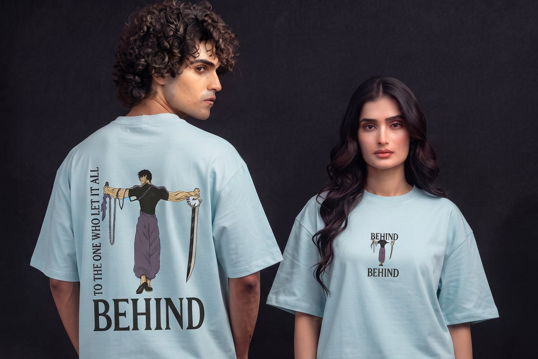 Behind Anime Graphic Oversized T-Shirt