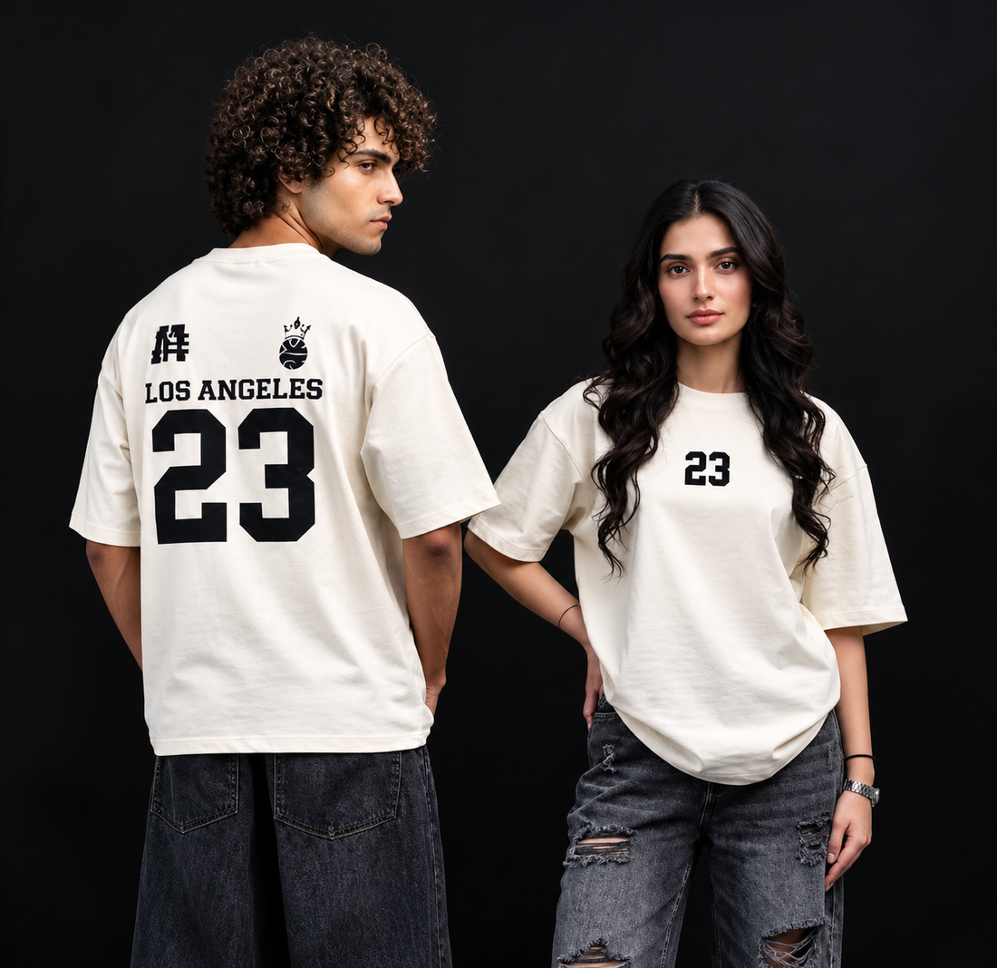 OFF-WHITE LOS ANGELES 23 GRAPHIC OVERSIZED T-SHIRT