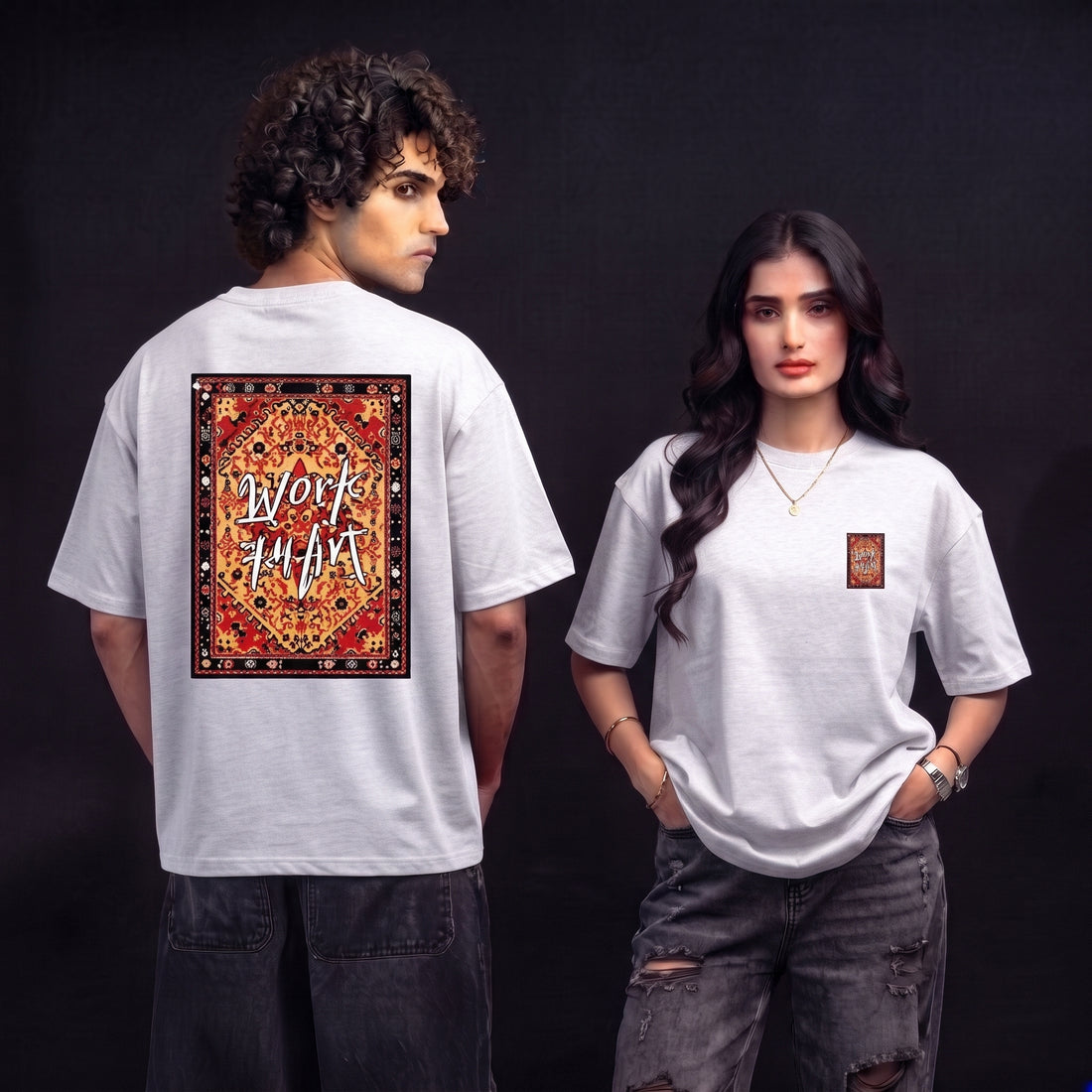 Work of Art Rug Graphic Oversized T-Shirt