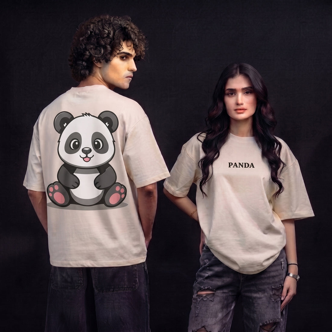 Panda Graphic Oversized T-Shirt